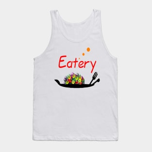 New Eatery Logo 2 on white Tank Top